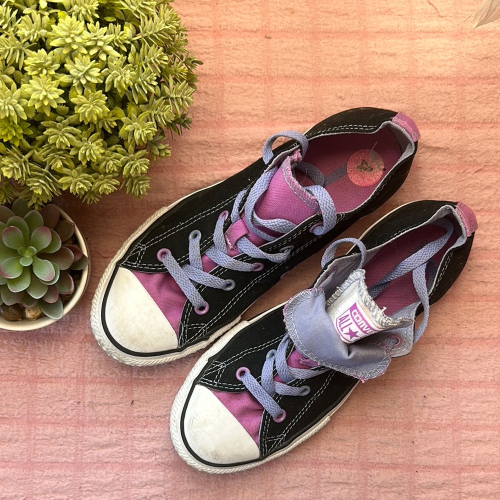 Converse Black‎ and Purple Sneakers for Everyday Style